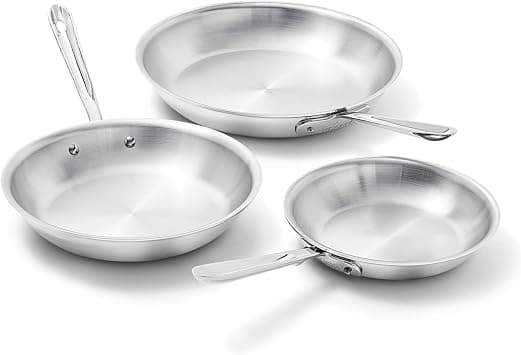All-Clad D3® Stainless Steel 5 Piece Frypan Set- Made in USA- Includes 8", 10" and 12" Frying Pans - Professional Grade -Oven Safe & Induction Compatible on Amazon.ae - Price Tracker