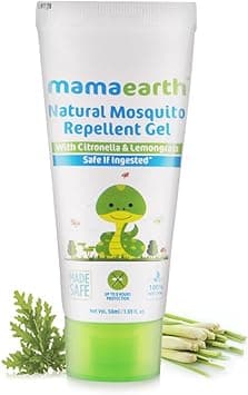 Mamaearth Mosquito Repellent Gel with Citronella & Lemongrass | DEET-Free, Non-Toxic, Safe If Ingested, 8-Hour Protection from Dengue, Malaria & Chikungunya | Hypoallergenic & Travel Friendly, 50ml - Amazon.ae Price Tracker