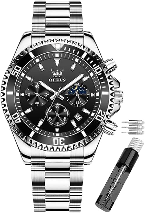 OLEVS Watch for Men Waterproof Blue Dial Mens Dress Watches Luxury Two Tone Stainless Steel Wrist Watch with Day Date, Fashion Classic Classic Sports Quartz Watch Big Face… on Amazon.ae - Price Tracker