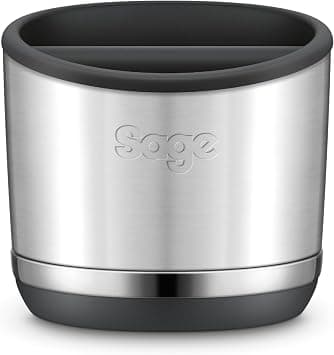 Sage - The Knock Box 10 – Disposable Compact Espresso Grounds Bin, Stores Up to 10 Pucks, Removable Knock Bar, Anti-Slip Base, Brushed Stainless Steel - UAE Version, 2 Year Manufacturer Warranty - Best Deal Finder
