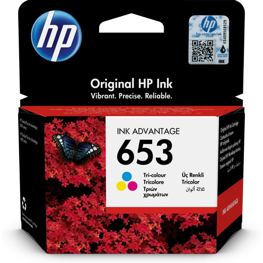 HP|HP 653 Tri-color Original Ink Advantage Cartridge|Cyan-Magenta-Yellow|200 pages|HP DeskJet IA 2875, IA 2876, IA 2878, IA 4276, Plus IA 6475, Plus IA 6075|3YM74AE. on Amazon.ae - Price Tracker