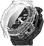 T Tersely Case for Amazfit T-REX3 Pro 48MM with Tempered Glass Screen Protector,Full Cover Hard PC Slim Scratch Resistant Bumper Protective Accessories Cover (Transparent) - Best Deal Finder