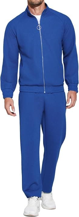 COOFANDY Men's Tracksuits Jacquard Textured Sweatsuit 2 Piece Jogging Set - Best Deal Finder