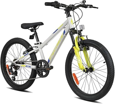 Spartan 20" Spitfire Kids Mountain Bike – Front Suspension, 7-Speed Shimano Gears, Steel Frame, Adjustable Saddle – MTB for Ages 6 to 9 – Design with Knobby Tires &amp; Sport Styling on Amazon.ae - Price Tracker