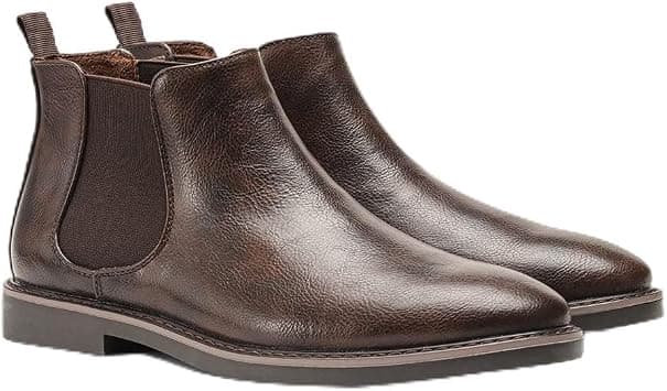 LUCIY Men's Leather Comfort Martin Boots High Top Business Dress Shoes - Black Pointed Toe Color : Brown, 42 EU on Amazon.ae - Price Tracker