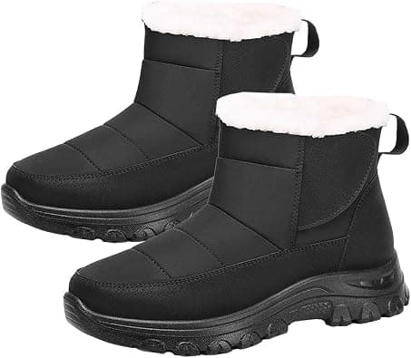Mid Calf Boots For Women Snow Boots Waterproof Women's Cotton Shoes Winter Non-slip Booties Comfortable Outdoor Ski Boots Female Thickened Warm Cotton Shoes on Amazon.ae - Price Tracker