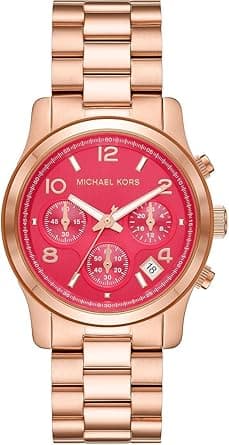 Michael Kors Runway Watch for Women, Chronograph movement with Stainless steel, Ceramic or Leather strap on Amazon.ae - Price Tracker