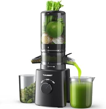 TUUMIIST - Cold Press Juicer with 4.6" Large Feed Channel for Whole Vegetables and Fruits, Easy to Clean Chew Squeezer, Black on Amazon.ae - Price Tracker
