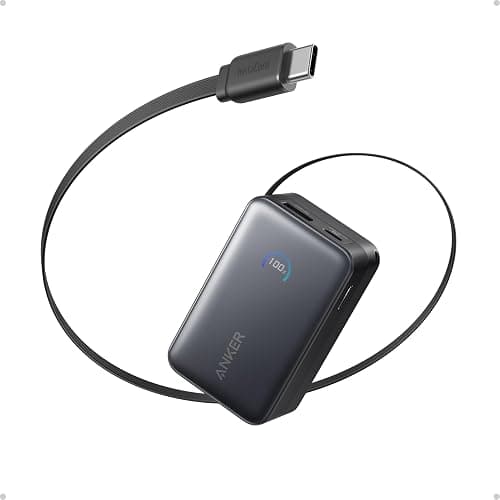 Anker Nano Power Bank, 10,000mAh Portable Charger with 2.3 ft InstaCord Retractable Cable, 45W Max Compact Battery Pack, Smart Display, for iPhone 17/16/15 Series, iPad, Galaxy, Pixel, and More on Amazon.ae - Price Tracker