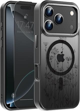 FUNMIKO for iPhone 17 Pro Case with Privacy Screen Protector, Wireless Charging Compatible, Shockproof Translucent Matte Cover - Cute Floral Design Phone Case for Women Girls - Elegant Small Flower on Amazon.ae - Price Tracker