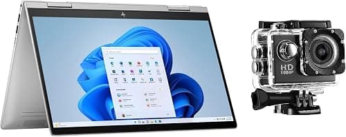 HP 2023 Latest Envy 2 In 1 Laptop 14" FHD Touch Laptop 13th Gen Core i7-1355u 16GB 1TB SSD Iris Xe Graphics Backlit Eng Key WIN11 Silver With Free Sports Action Camera (Upgraded) على Amazon.ae - متتبع الأسعار
