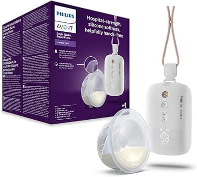 Philips Avent Hands-Free Single Electric Breast Pump, Hospital-Strength Quiet Motor,Mimics Baby's Drinking Rhythm,Pumps up to 85 Times per Minute,Light Collection Cup, 2 Breast Shields,Model SCF532/11 on Amazon.ae - Price Tracker