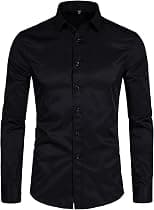 BEILU Stretch Mens Slim Fit Dress Shirts Formal Long Sleeve Button Down Shirts - دليلك لأفضل العروض
