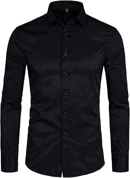 BEILU Stretch Mens Slim Fit Dress Shirts Formal Long Sleeve Button Down Shirts - دليلك لأفضل العروض