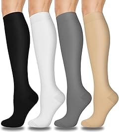 4 Pairs Copper Compression Socks for Women & Men Circulation 15-20 mmHg - Best Support for Nurses, Running - Amazon.ae Price Tracker