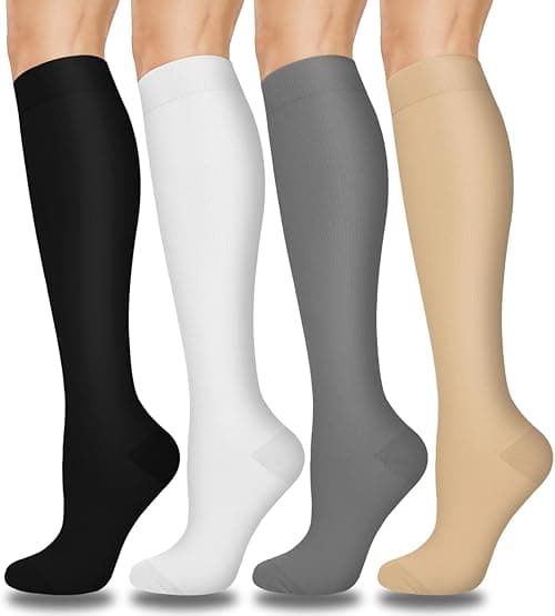 4 Pairs Copper Compression Socks for Women & Men Circulation 15-20 mmHg - Best Support for Nurses, Running on Amazon.ae - Price Tracker