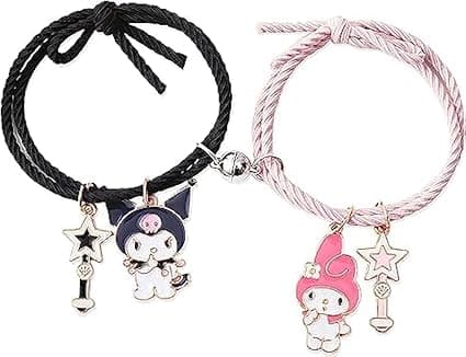 2Pcs Couples Bracelet Magnetic, Couples Gifts for Boyfriend Girlfriend and Best Friend, Pink and Black on Amazon.ae - Price Tracker