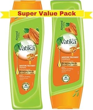 Vatika Naturals Moisture Treatment Shampoo & Conditioner 2 x 400ml Value Pack | Enriched with Almond & Honey | For Dry & Frizzy Hair (Pack of 2) on Amazon.ae - Price Tracker
