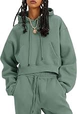 Kissonic Women's Fleece Sweatsuit Set, 2-Piece Hoodie and Sweatpants Outfit - Best Deal Finder