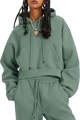 Kissonic Women's Fleece Sweatsuit Set, 2-Piece Hoodie and Sweatpants Outfit - Best Deal Finder