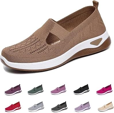 dubuto Women's Walking Shoes Wove Breathable Soft Orthopedic Diabetic Comfortable Sneakers for Women Indoor Outdoor Casual Athletic Work Shoes on Amazon.ae - Price Tracker