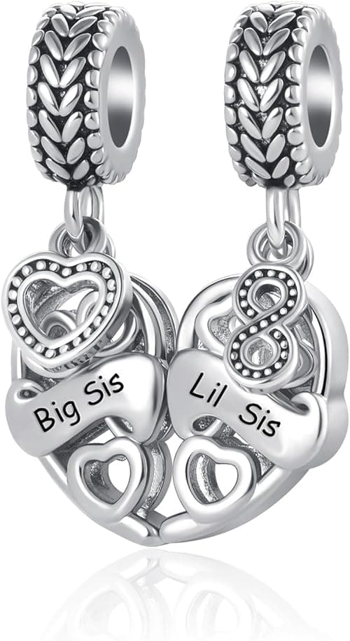 QeenseKc Mother Daughter Son Dangle Charm 2pcs Heart Love Puzzle Set Bead for Pandora Bracelet on Amazon.ae - Price Tracker