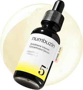numbuzin No.5 Serum | Glutathione Vitamin Concentrated Serum | Glutathione, Vitamin C, Tranexamic Acid | Hyperpigmentation, Acne Scars | Suitable for Sensitive Skin, Korean Skincare | 1.01 fl. oz. - Best Deal Finder