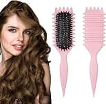 ECVV Bounce Curl Define Styling Brush -Premium Curly Hair Brush, Wet & Dry Detangler, Essential Tool for Shaping & Perfecting Your Curls(Color: PINK) - Best Deal Finder