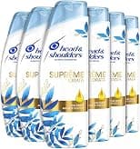 Procter & Gamble Head Shoulders Moisturising Shampoo Supreme Moisture Dandruff Shampoo for Soft Hair 6 x 400 ml, Pack of 6 - Best Deal Finder