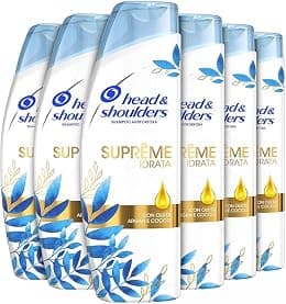 Procter & Gamble Head Shoulders Moisturising Shampoo Supreme Moisture Dandruff Shampoo for Soft Hair 6 x 400 ml, Pack of 6 - Best Deal Finder