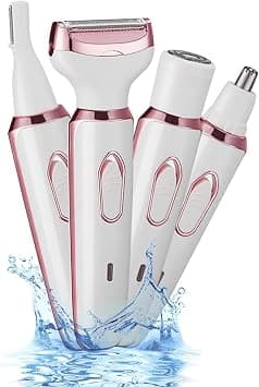 Electric Razor for Women, Shaver, Hair Trimmer for Face Nose Eyebrow Beard Mustache Arm Leg Armpit Bikini, Painless Rechargeable Portable 4 in 1 Womens Body Shavers Set on Amazon.ae - Price Tracker