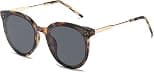 SOJOS Dolphin Retro Vintage Sunglasses Women's Round Cat Eye Glasses Oversized UV 400 Protection with Spring Hinge, Glasses Cloth and Glasses Bag - Best Deal Finder