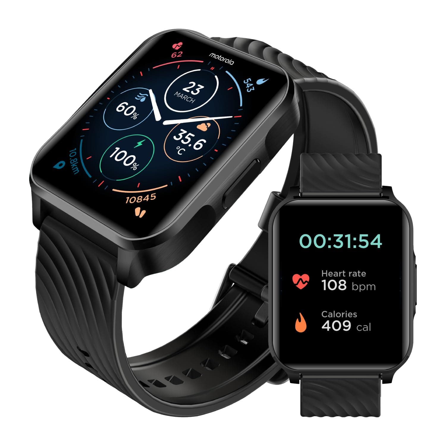 motorola Moto Watch 70 - Health and Fitness Smartwatch for Every Day Wear, Advanced Health Features, Up to 10 Days Battery Life - Compatible with Android and iOS, Phantom Black, 43 MM (MOSWZ70-PB) on Amazon.ae - Price Tracker