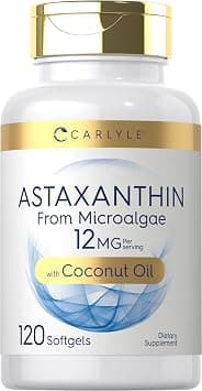 Carlyle Astaxanthin 12mg | 120 Softgels | Supplement from Microalgae | with Coconut Oil | Non-GMO & Gluten Free على Amazon.ae - متتبع الأسعار