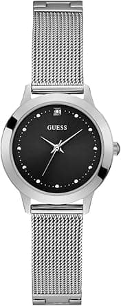 GUESS Women's Quartz Stainless-Steel Strap, Silver, Casual Watch on Amazon.ae - Price Tracker