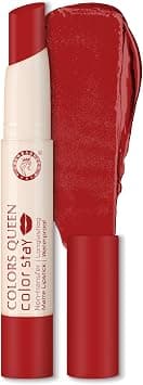 Colors Queen Color Stay Matte Lipstick|Highly Pigmented Ultra Matte Long Lasting|One Stroke Application, Hydrating, Weightless Matte Finish, Transferproof (16 - Red (1 Pc)) - Best Deal Finder