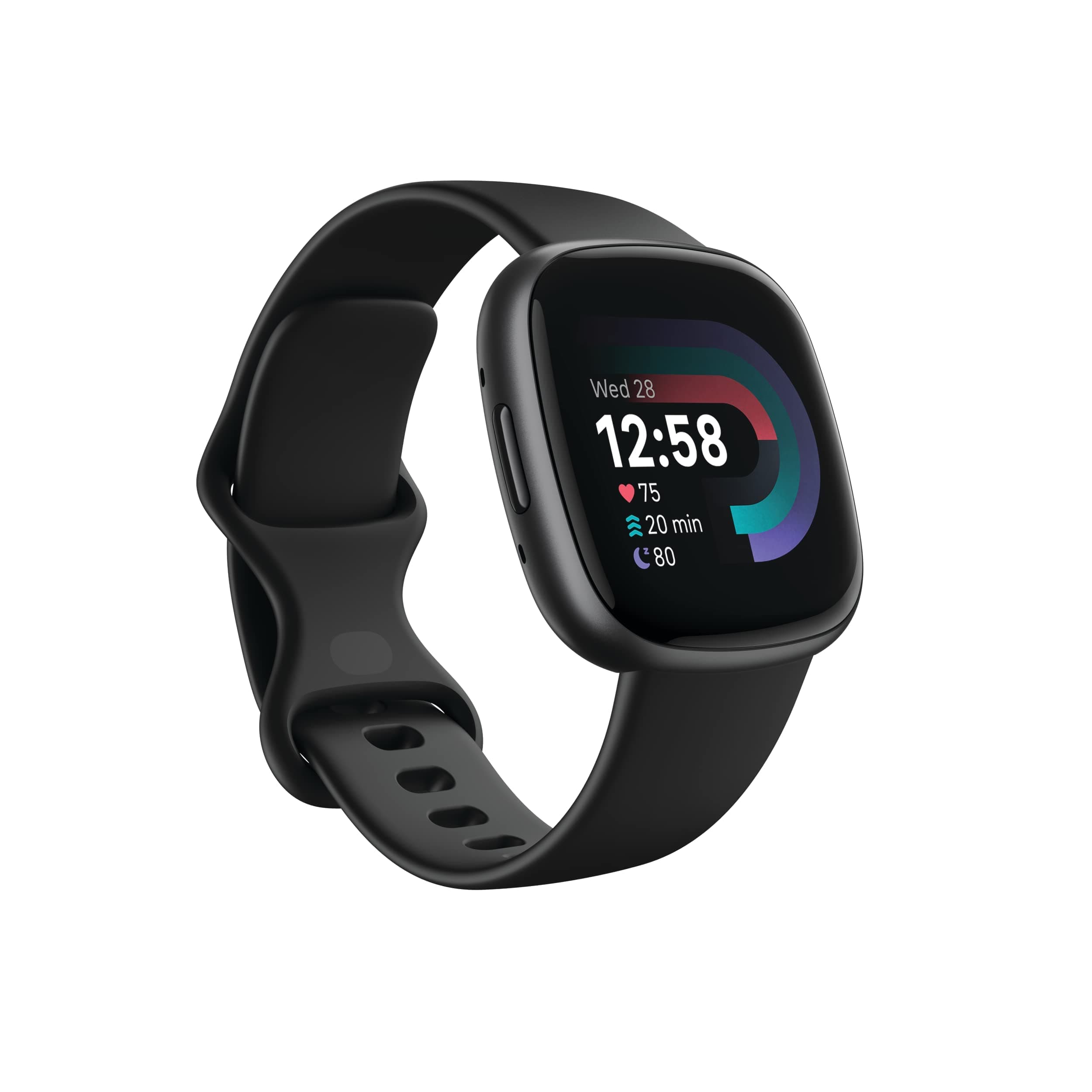 Fitbit Versa 4 Fitness Smartwatch with Daily Readiness, GPS, 24/7 Heart Rate, 40+ Exercise Modes, Sleep Tracking and more, Black/Graphite, One Size (S & L Bands Included) Bluetooth on Amazon.ae - Price Tracker