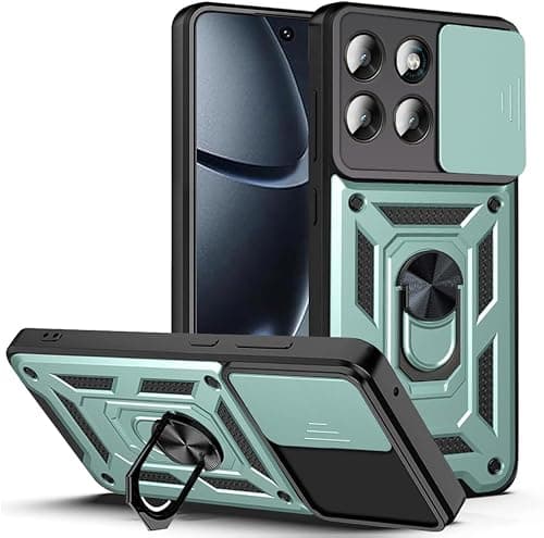 Case for Motorola Moto G67/Moto G77 5G, Cover Protective Bumper with Lens Shell, Shockproof Protective Case with 360° Magnetic Holder. Green على Amazon.ae - متتبع الأسعار