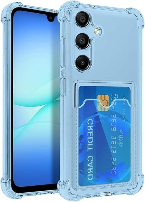 Case for Galaxy A17 5G Cases/Galaxy M17 SM-A176B Case with Card Holder, Wallet Cases Clear TPU Protective Shockproof Phone Cover for Samsung Galaxy A17 Crystal Blue on Amazon.ae - Price Tracker