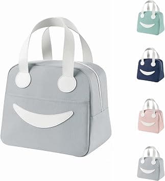 Vecolla Insulated Lunch Bag for Women/Men/Kids - Large Capacity Lunch Box for Office Picnic School Hiking Beach, Leakproof Reusable Thermal Food Tote Handbags(Grey,S) على Amazon.ae - متتبع الأسعار