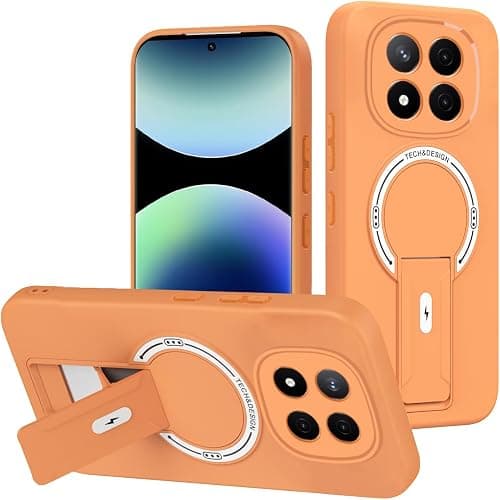 Case Compatible with Redmi Note 15 Pro Plus 5G 2 in 1【TPU+PC】Camera Protection Magnetic Kickstand Bracket Shockproof Orange on Amazon.ae - Price Tracker