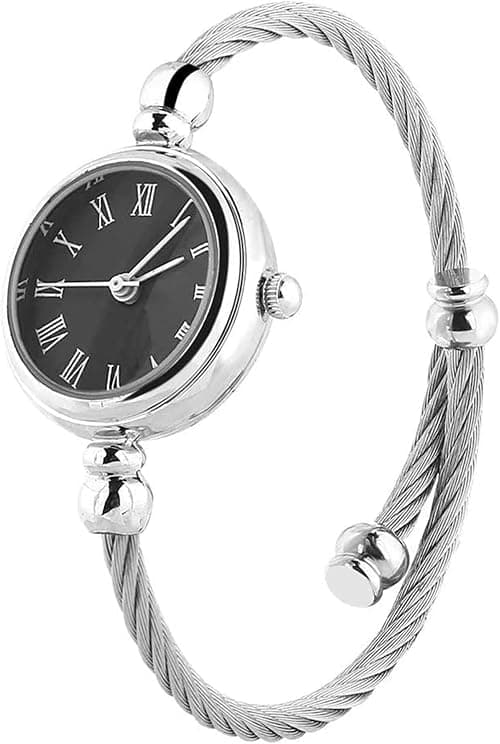 Women Watches Luxury Quartz Watches Silver Cable Band Women's Small Size Bangle Watch on Amazon.ae - Price Tracker