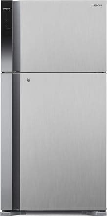 Hitachi 715L Gross, Net 510L Top Mount Double Door Refrigerator, 10-Year Warranty on Inverter Compressor, Dual Fan Cooling, Touch Screen Control, Twist Ice Tray, Premium Silver-RV715PUK7KPSV on Amazon.ae - Price Tracker
