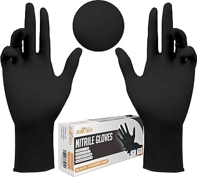 Zalcoon Nitrile Exam Disposable Gloves, Powder Free, Latex Free, Best for Restaurant, Saloon, Kitchen, Cleaning, Food Prep (100 pieces x 1 Pack) on Amazon.ae - Price Tracker