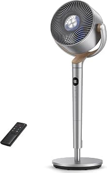 Dreo Standing Fan, 120°+120°Omni-directional Oscillating Fan For Bedroom, 85 ft Circulator With Remote, DC Motor Quiet Pedestal Fans, Adjustable Height, 8 Speeds, 3 Modes, 8H Timer, Home, PolyFan 502 - Amazon.ae Price Tracker