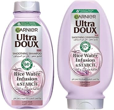 Garnier Ultra Doux Rice Water and Starch Infusion Shampoo, 400 ml + conditioner 360 ml on Amazon.ae - Price Tracker