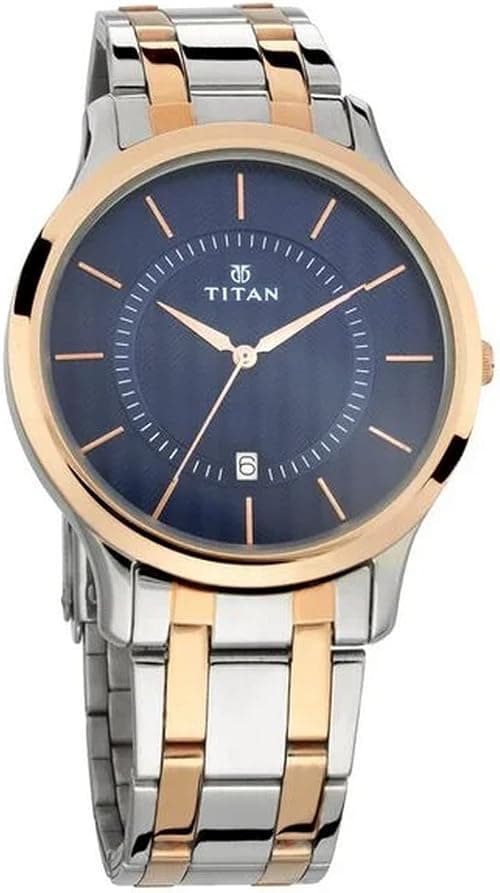 Titan Gents Karishma Analog Blue Dial with Dual color Metal Strap Watch for men NM1825KM01/NN1825KM01/NP1825KM01 on Amazon.ae - Price Tracker