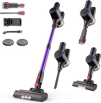 40KPa Cordless Stick Vacuum Cleaner with LED Digital Display, Detachable Battery Anti-Tangle Brush Head,40Mins Runtime Detachable Battery, Powerful Vacuum for Home Car Pet Hair Hard Floor Carpet on Amazon.ae - Price Tracker