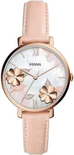 Fossil Women's Jacqueline Watch 36 mm Case Size Quartz Movement Leather Strap - Best Deal Finder