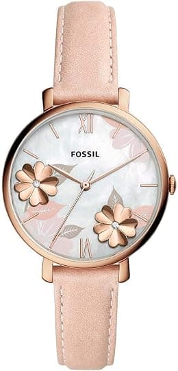 Fossil Women's Jacqueline Watch 36 mm Case Size Quartz Movement Leather Strap - Best Deal Finder